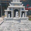 广东芝麻白中国黑石材套墓 花岗岩墓碑