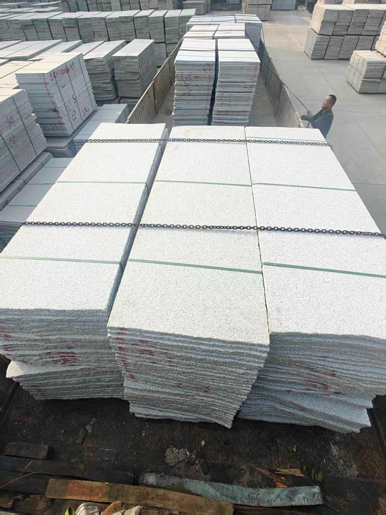 广东芝麻白毛板，石材毛板