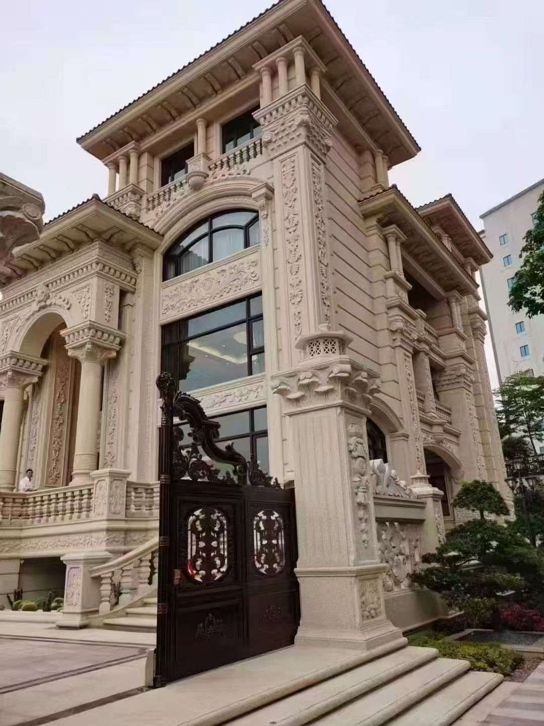 广东黄金麻别墅外墙异形定制