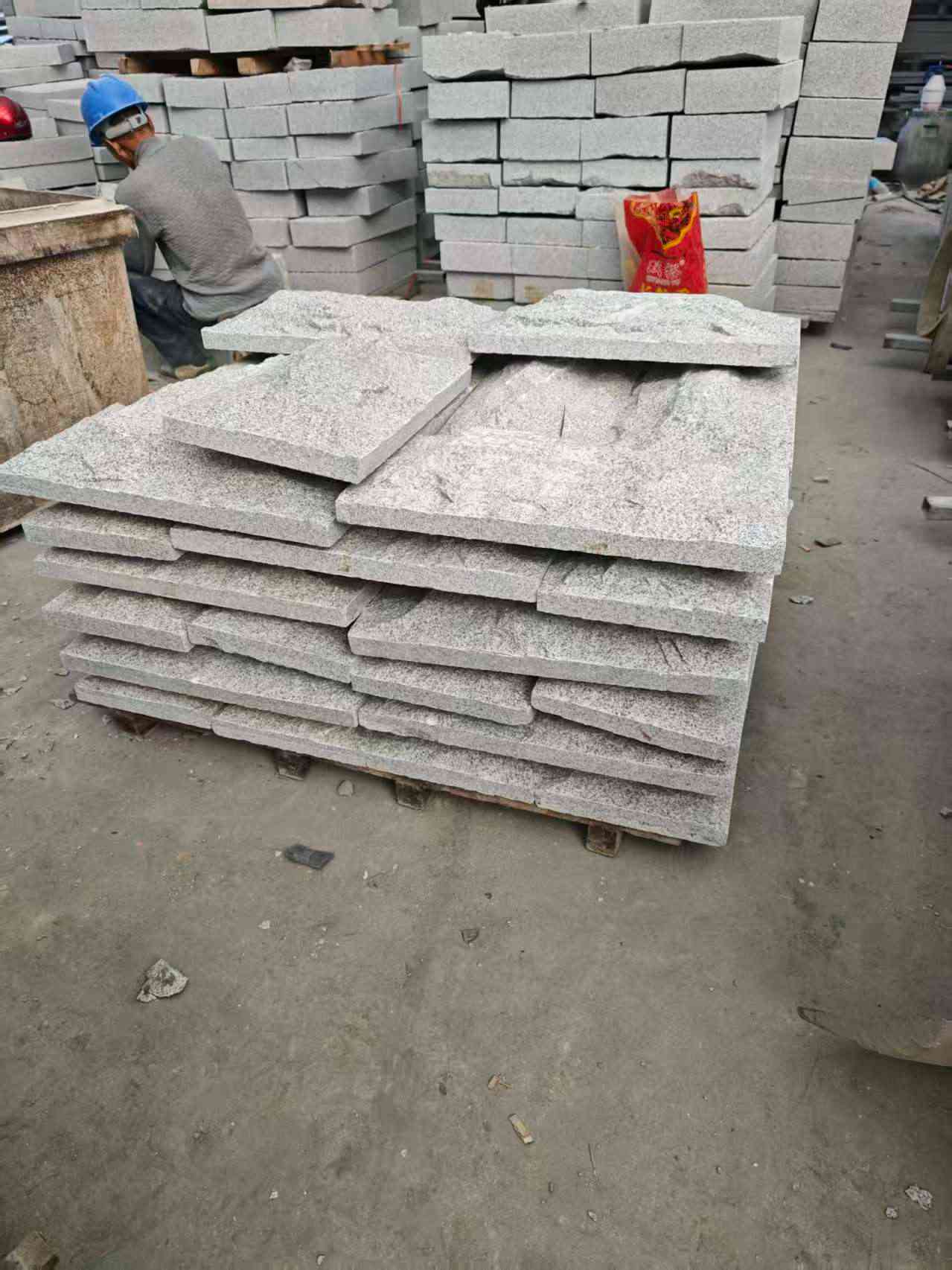 广东芝麻白蘑菇石，自然面